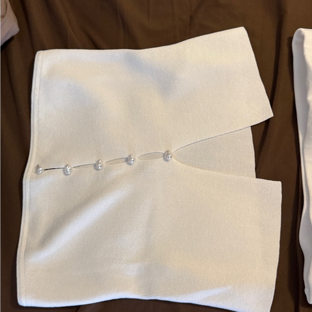 Wild Fable White Knit Fabric